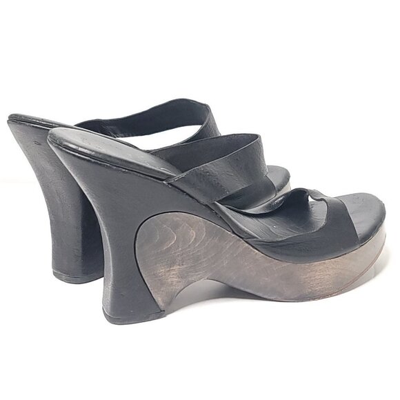 Calleen Cordero Platform Leather Wedges Size 8.5 - Picture 1 of 4